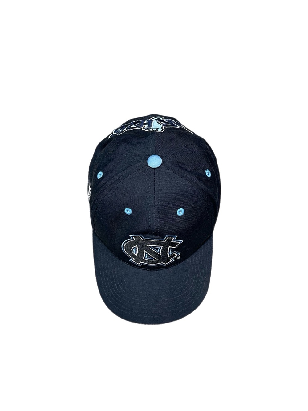 Vintage 90s CAROLINA UNC TAR HEELS Embroidered All-Over Snapback Hat